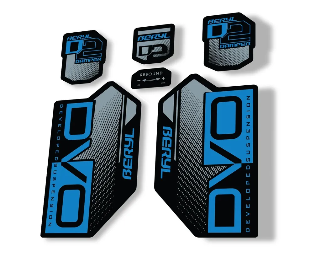 DVO Beryl D2 2019 Fork Suspension Sticker Factory Decal Adhesive Blue