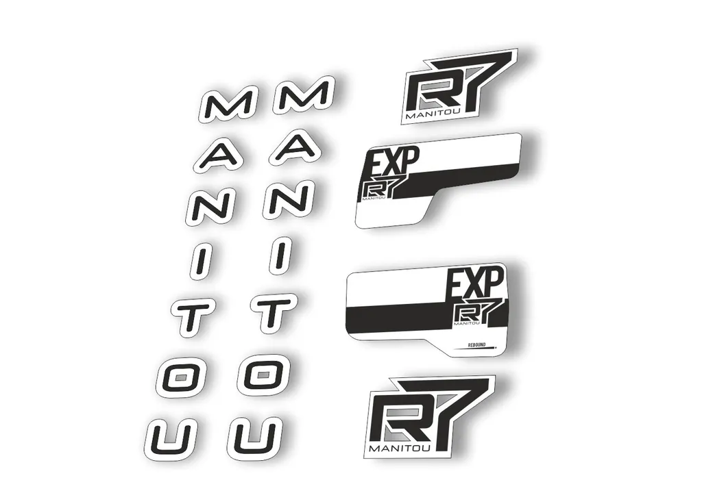Manitou R7 Expert 2020 Fork Suspension Decal Kit Sticker Set Black