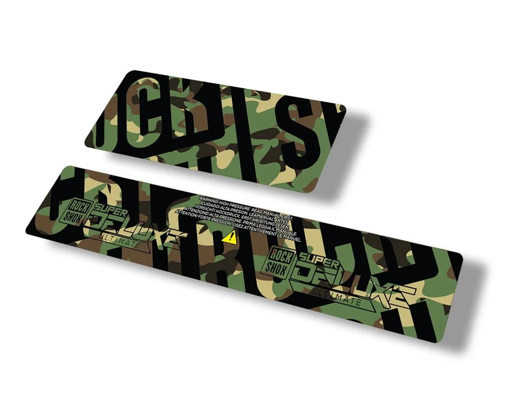 Rock Shox 2021 Super Deluxe Ultimate Rear Shock Decal Sticker Adhesive Set Camo