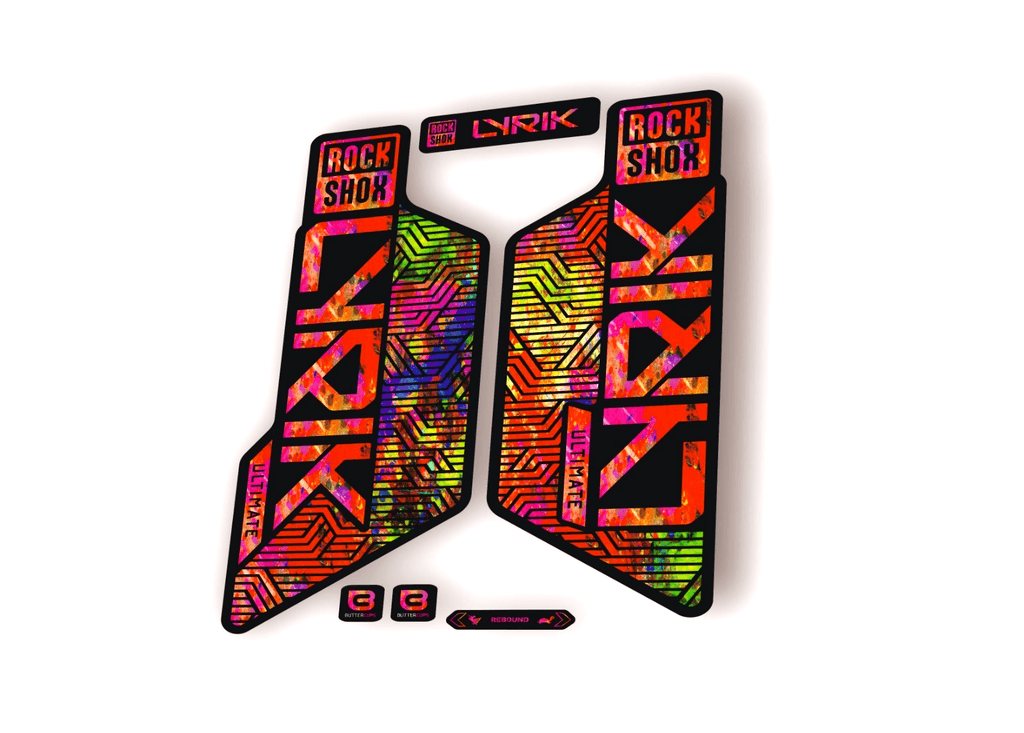 Rock Shox LYRIK ULTIMATE 2025 Flight Attendant Bike Decal Sticker Oil Slick