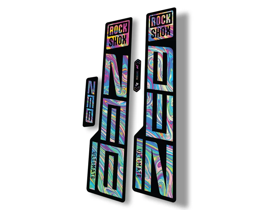 Rock Shox ZEB 2021 ULTIMATE Mountain Bike Cycling Decal Sticker Oil Slick 1