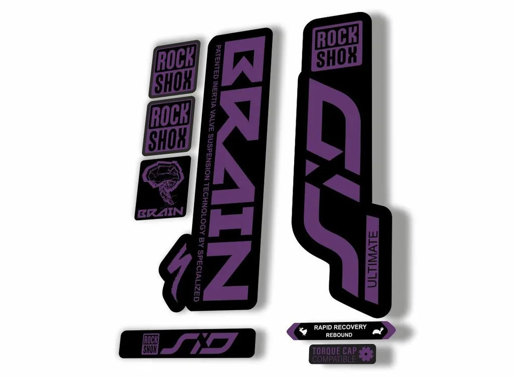 Rock Shox SID Brain ULTIMATE 2020 Mountain Bike Cycling Decal Sticker Purple