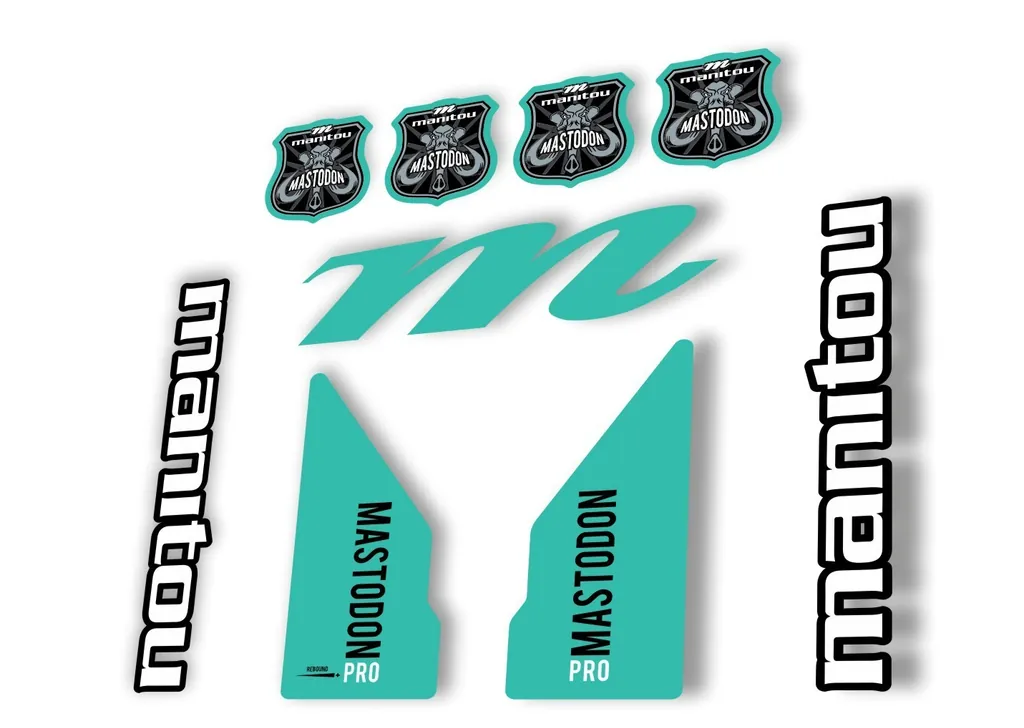 Manitou Mastadon Pro 2017 Fork Suspension Decal Kit Sticker Dolphin