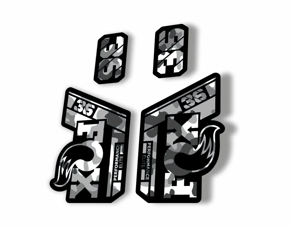 FOX 36 Performance Elite 2021 Forks Suspension Factory Decal Sticker White Camo