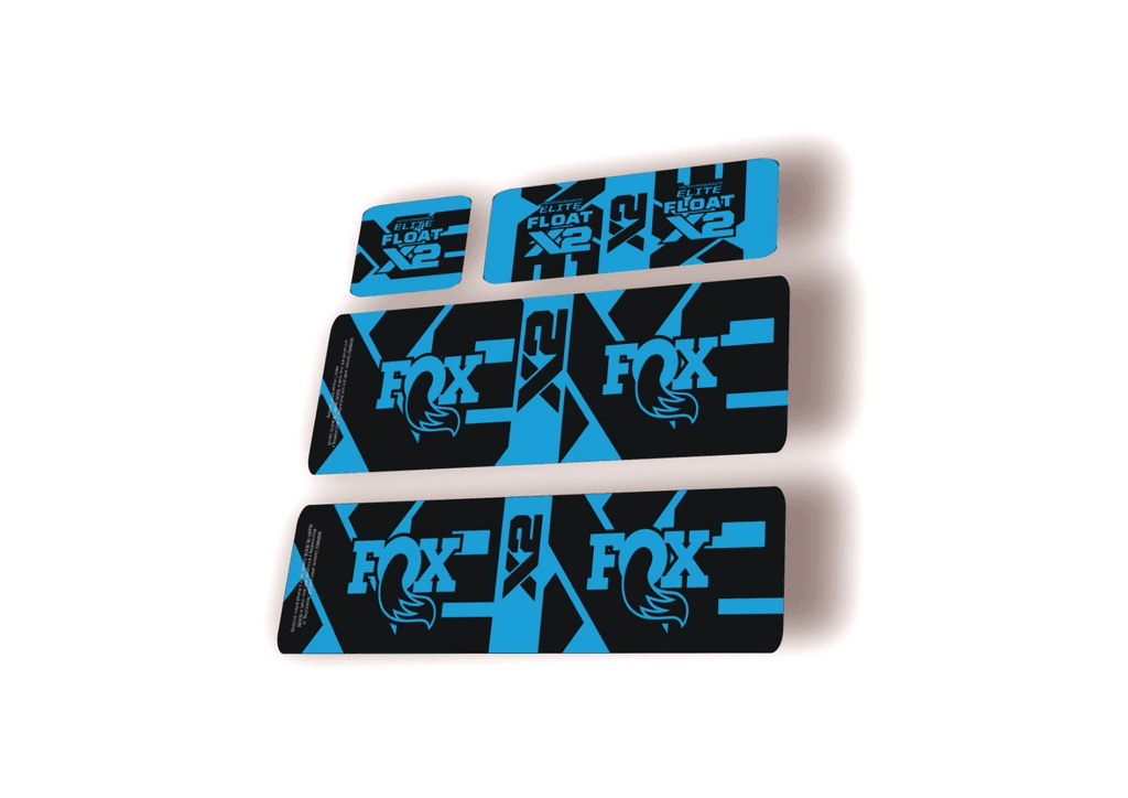 FOX Float X2 Elite 2026 Rear Shock Decal Sticker Kit Adhesive Blue