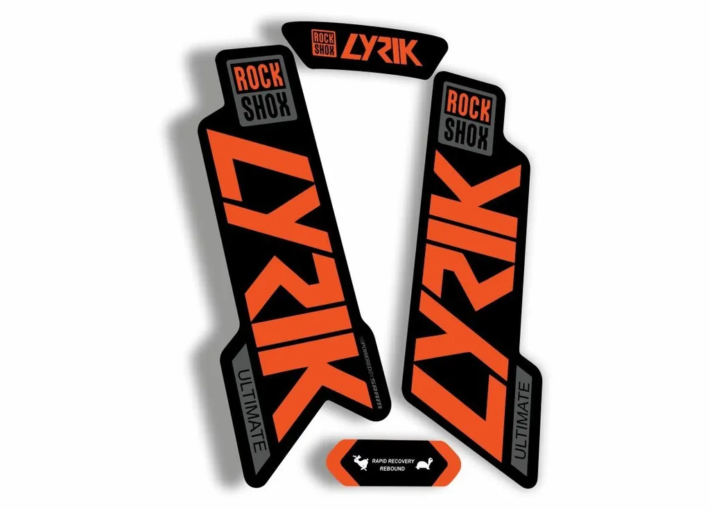 Rock Shox Lyrik Ultimate 2020 Fork Decal Bike Cycling Sticker Orange Gray