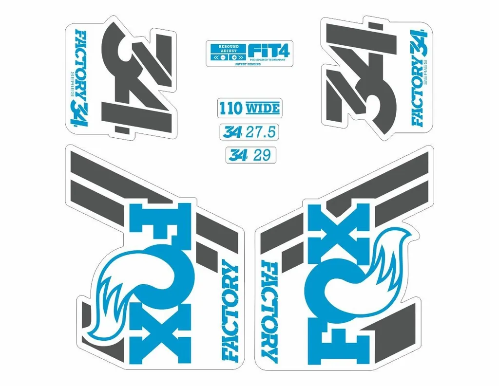 FOX 32 Float 2018-19 Forks Suspension Factory Decal Sticker Adhesive Blue Gray