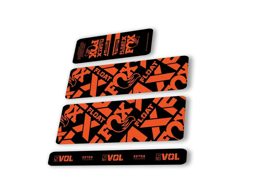 Fox 2022 Float X Performance Elite Rear Shock Suspension Sticker Decal Orange
