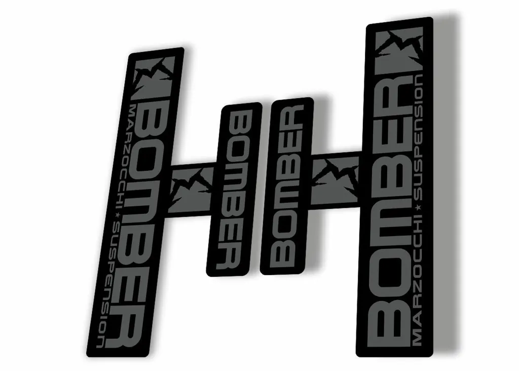 Marzocchi Bomber Generic 2006 Fork Suspension Sticker Decal Kit Adhesive Gray
