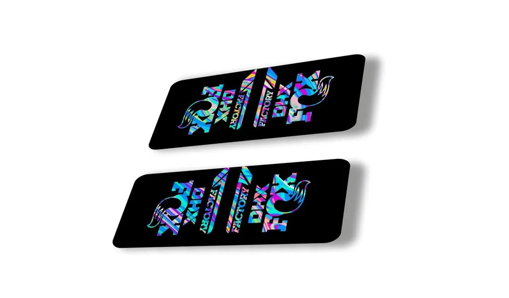 FOX DHX 2022 Factory Rear Shock Suspension Sticker Decal Adhesive Oil Slick 1