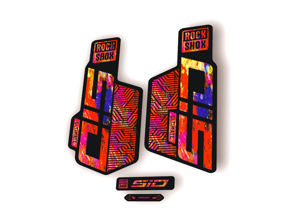 Rock Shox SID ULTIMATE 2025 Flight Attendant Bike Decal Sticker Oil Slick