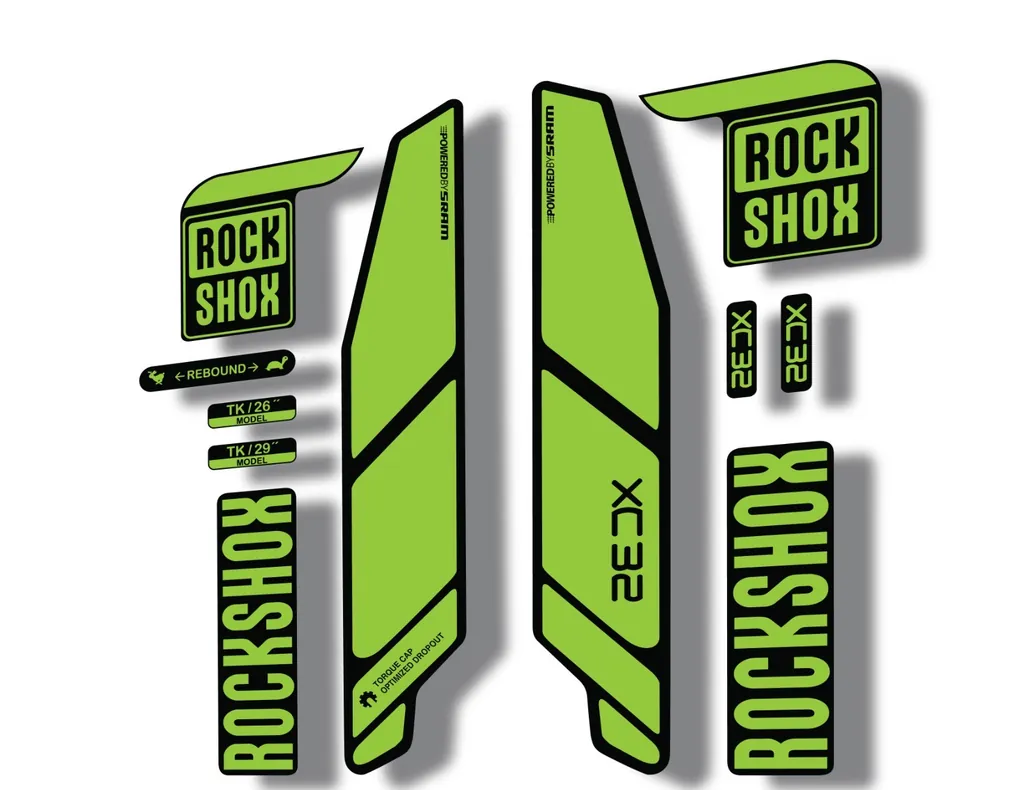 Rock Shox XC32 2014 Fork Decal Mountain Bike Cycling Sticker Adhesive Green