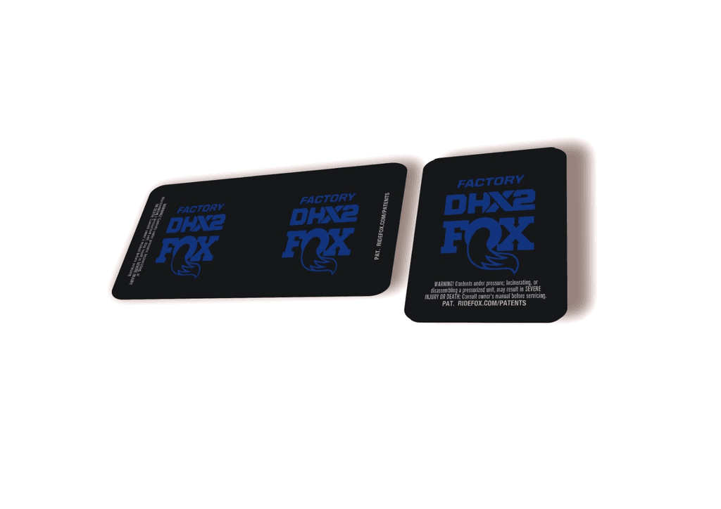 FOX DHX2 Factory 2026 Rear Shock Decal Sticker Kit Adhesive D. Blue