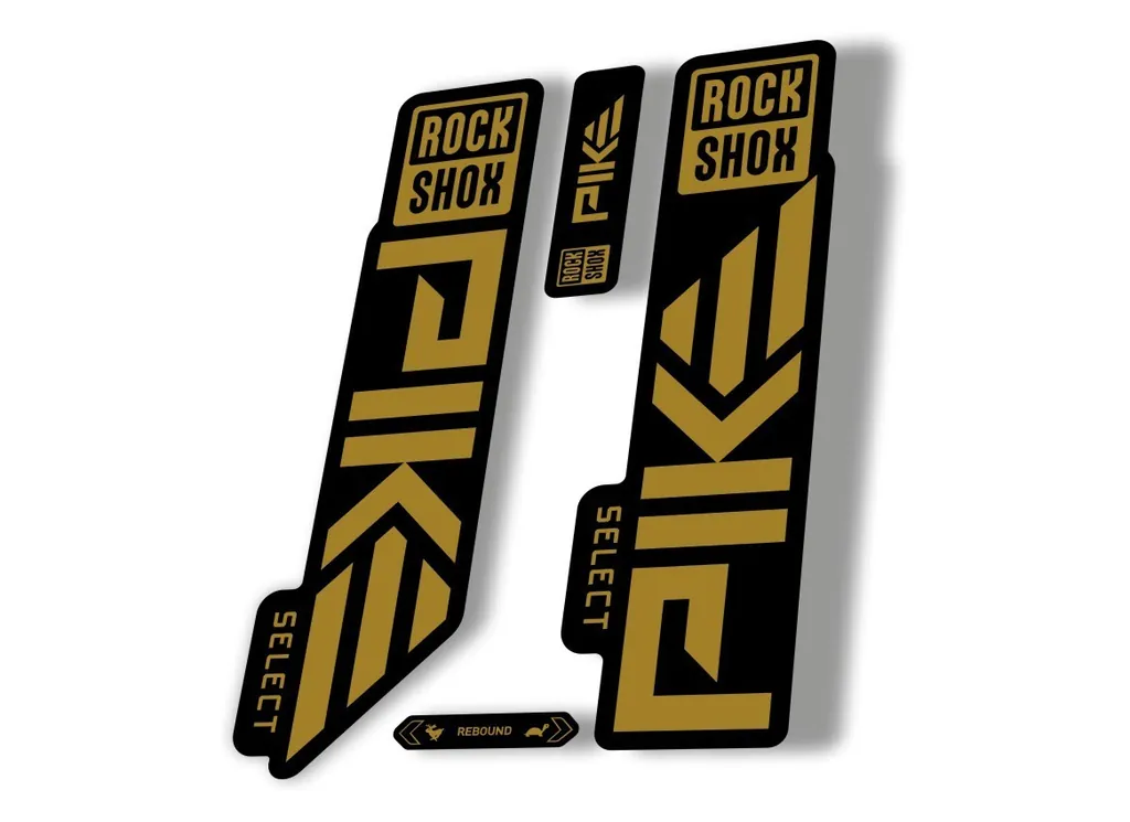 Rock Shox PIKE SELECT 2023 Mountain Bike Cycling Decal Sticker Adhesive Gold