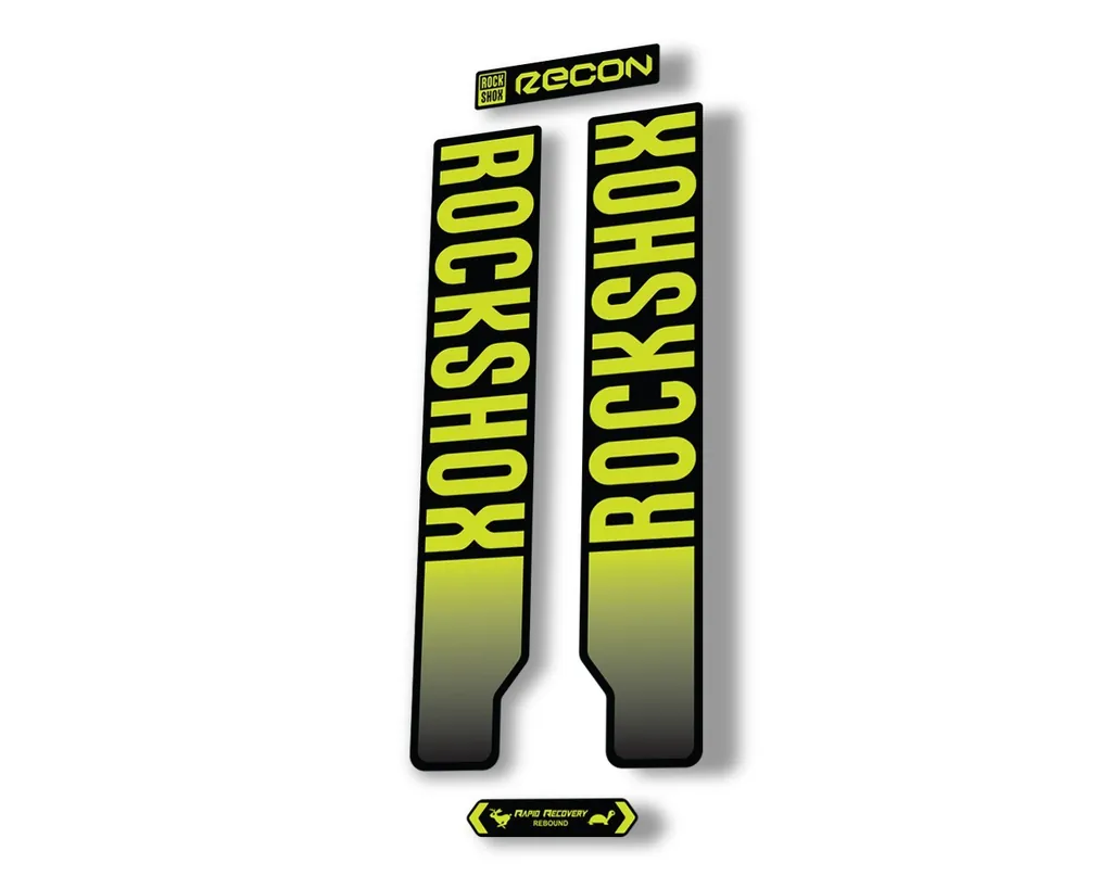 Rock Shox RECON 2021 Mountain Bike Cycling Decal Kit Sticker Adhesive Lime Green