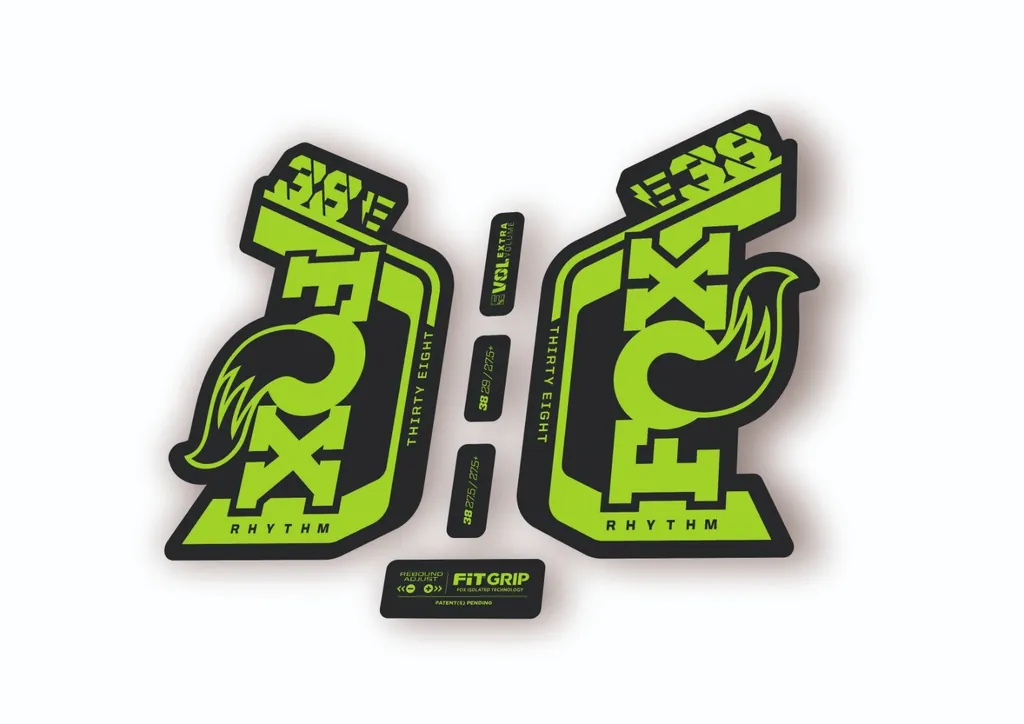Fox 38 Rhythm E Bike 2024 Fork Suspension Factory Decal Sticker Adhesive Green