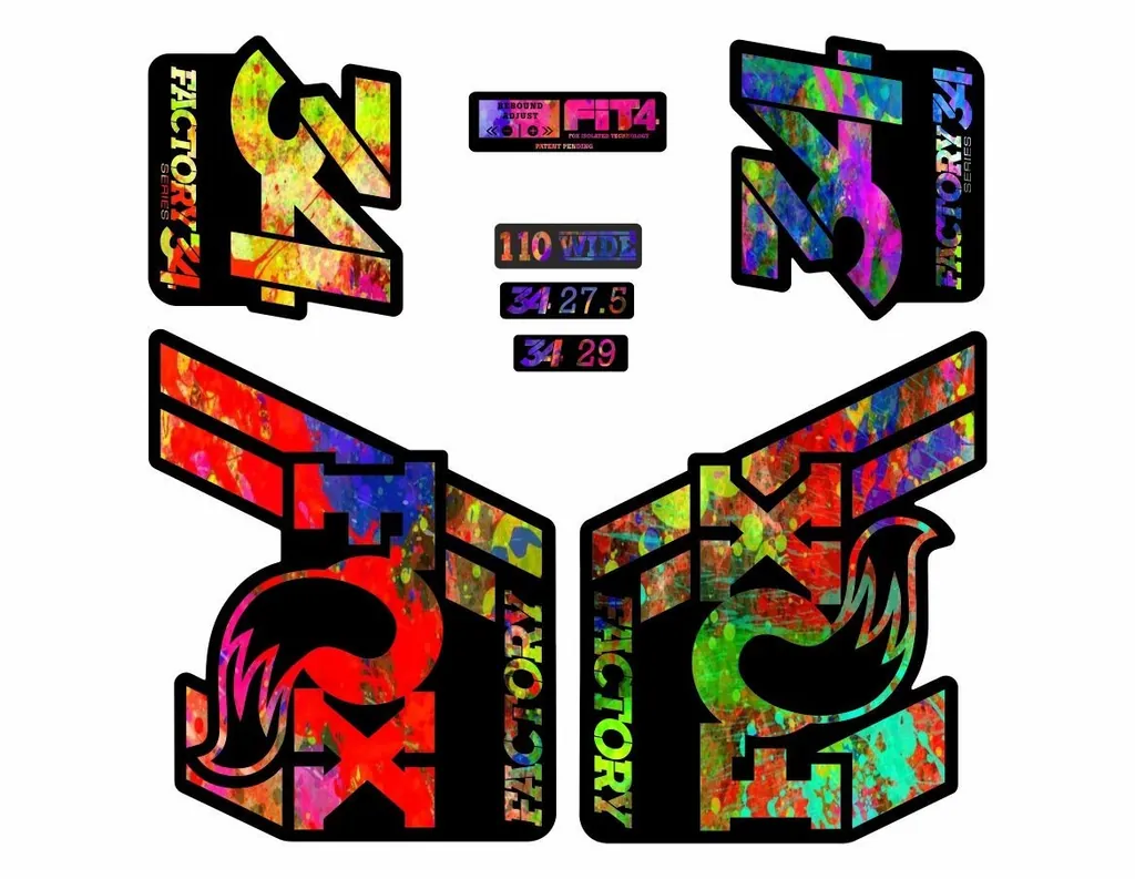 FOX 34 Float 2018-19 Forks Suspension Factory Decals Stickers Adhesive Oil Slick
