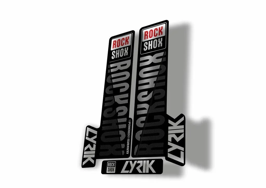 Rock Shox LYRIK 2018 Mountain Bike Cycling Decal Kit Sticker Adhesive White Gray