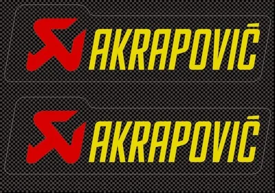 Akrapovic Decals Stickers for Exhaust Graphic Factory Set Vinyl Adhesive Carbon