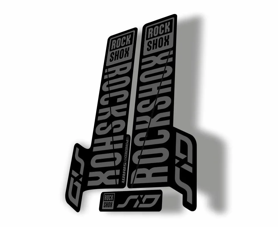 Rock Shox SID 2018 Mountain Bike Cycling Decal Kit Sticker Adhesive Gray