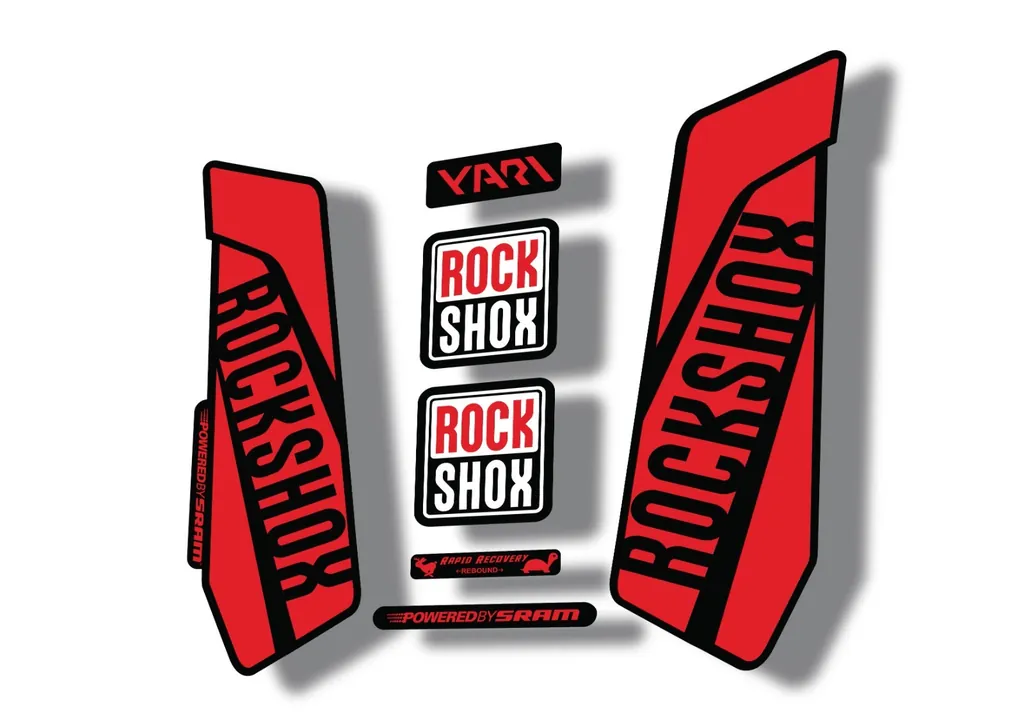 Rock Shox YARI 2015-16 Fork Decal Mountain Bike Cycling Sticker Adhesive Red