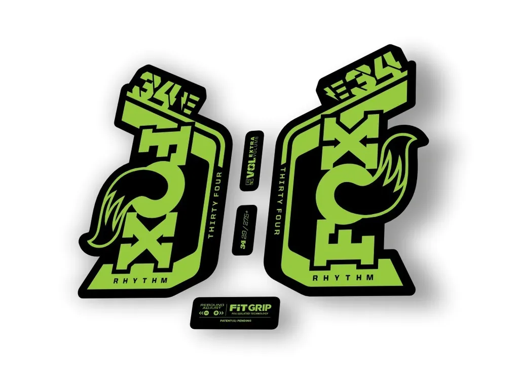 Fox 34 Rhythm E Bike 2024 Fork Suspension Factory Decal Sticker Adhesive Green
