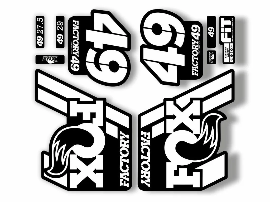 FOX 49 Float 2018-19 Forks Suspension Factory Decal Sticker Adhesive Black