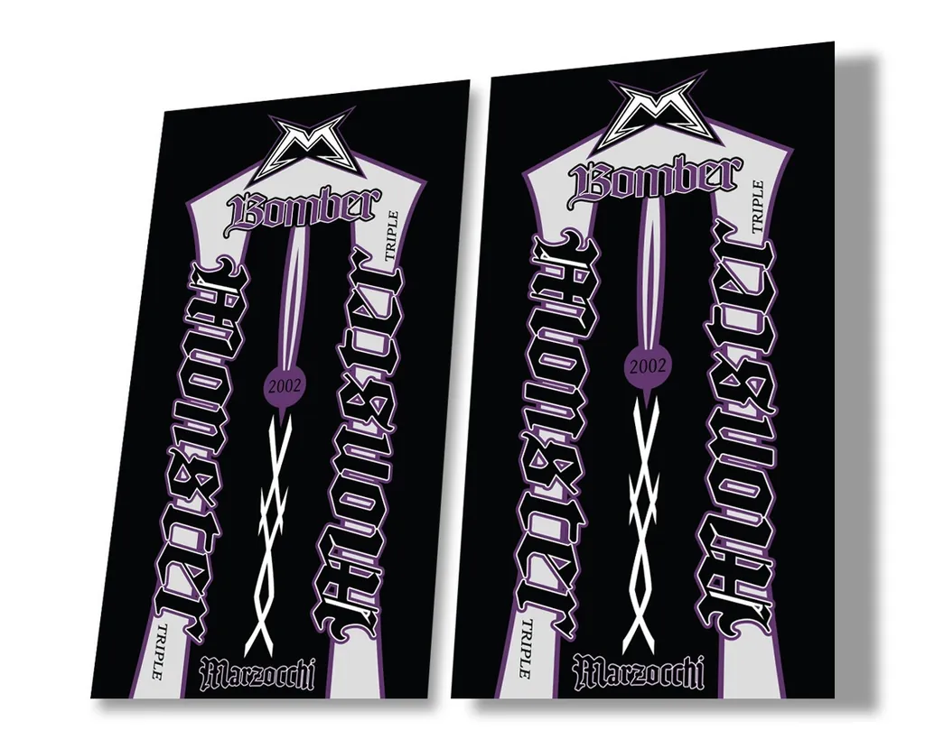 Marzocchi Bomber Monster 2002 Suspension Decal Kit Sticker Adhesive Purple