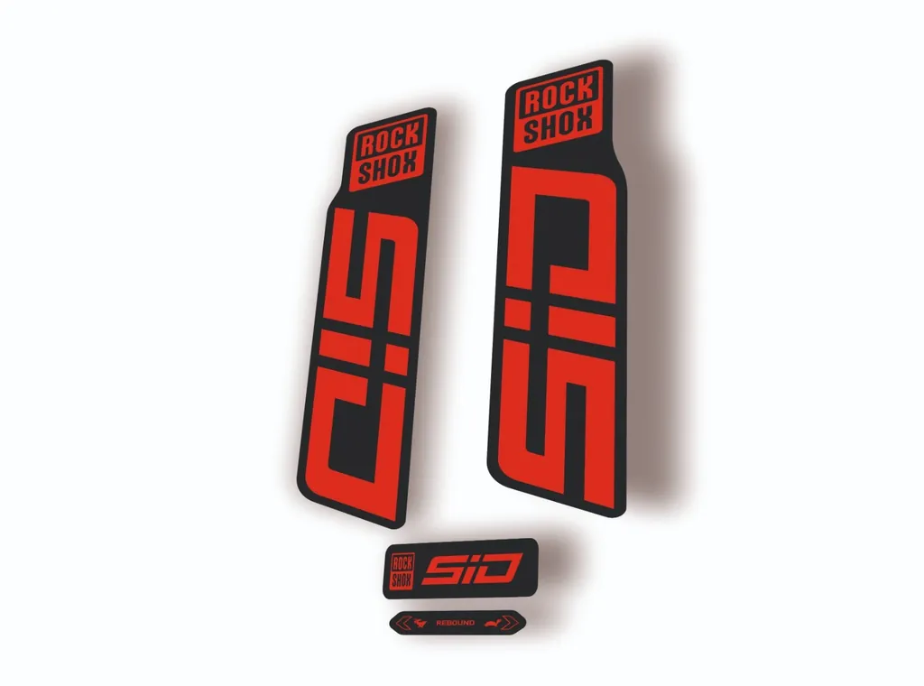 Rock Shox SID 2024 Fork Decal Mountain Bike Cycling Sticker Kit Red