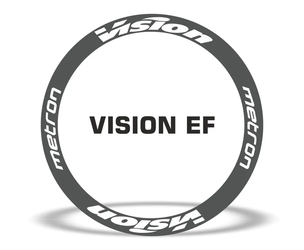 Vision Metron EF Road Bike Rim Decal Wheel Sticker Set Adhesive White
