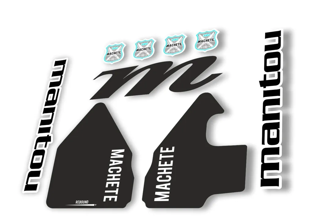 Manitou Machhete 110 Comp 2020 Fork Suspension Decal Kit Sticker Set Black