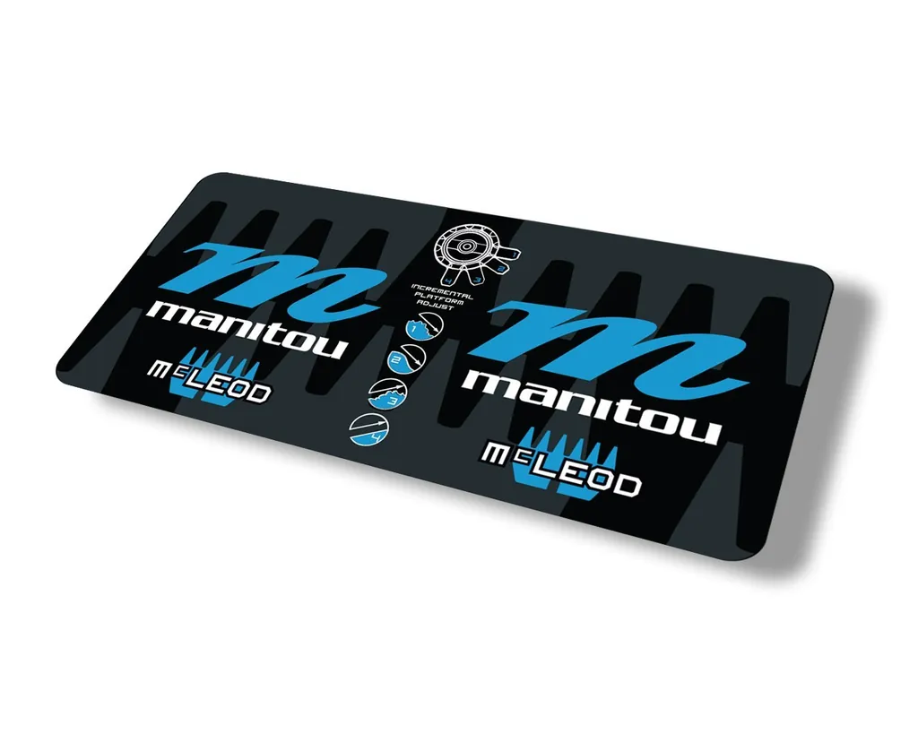 Manitou Mcleod 2015 Rear Shock Suspension Factory Sticker Decal Blue