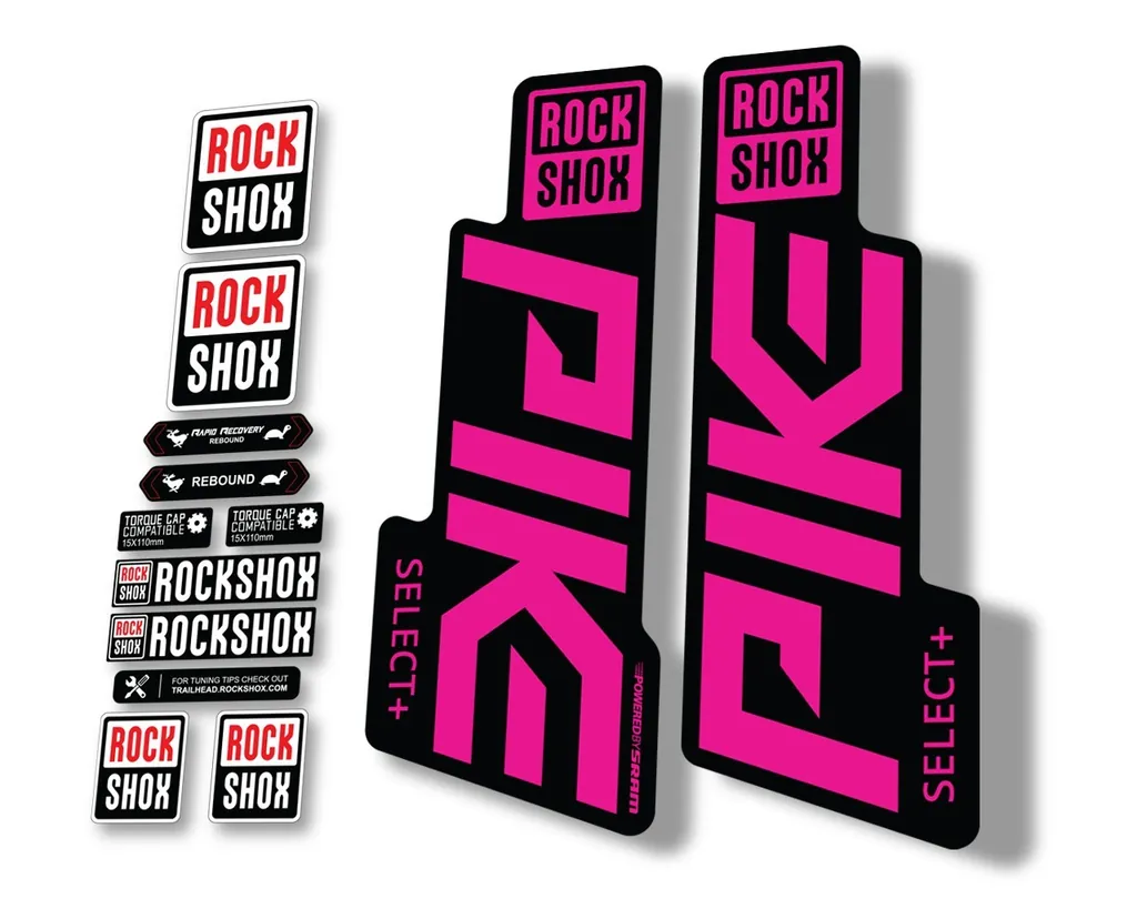 Rock Shox PIKE 2020 Select Plus + Mountain Bike Cycling Decal Sticker Pink