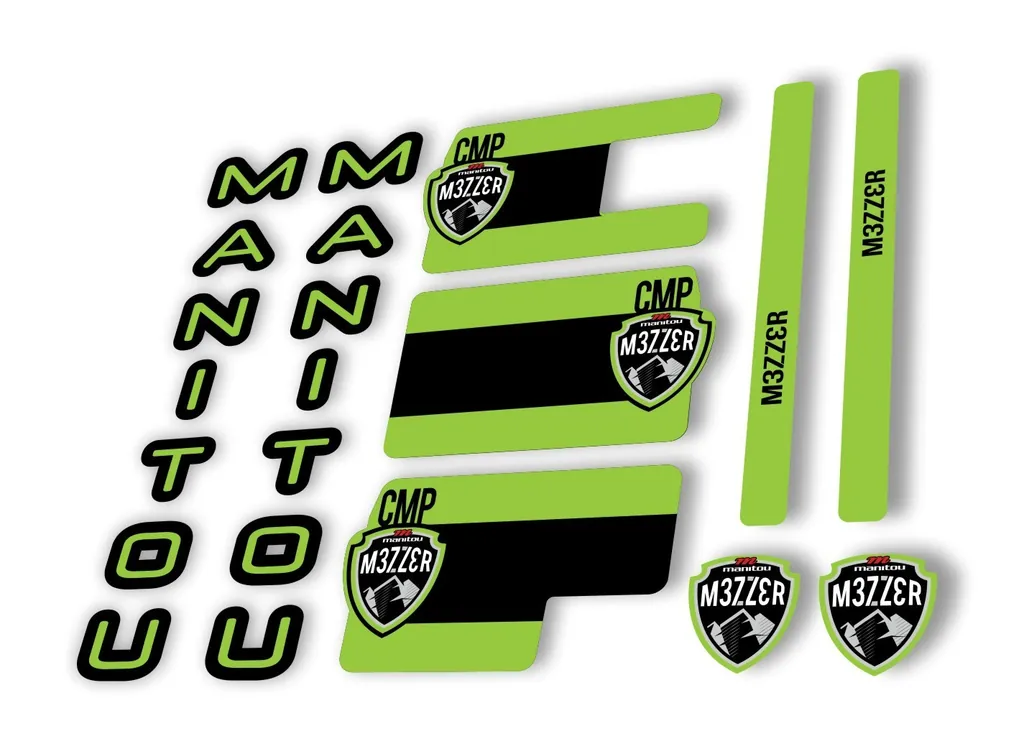 Manitou Mezzer Comp 2020 Fork Suspension Decal Kit Sticker Set Green