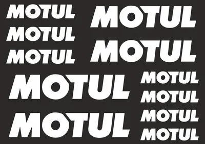 Motul Oil Decals Stickers Graphic Set Motorcycle Vinyl Adhesive 11 Pcs White