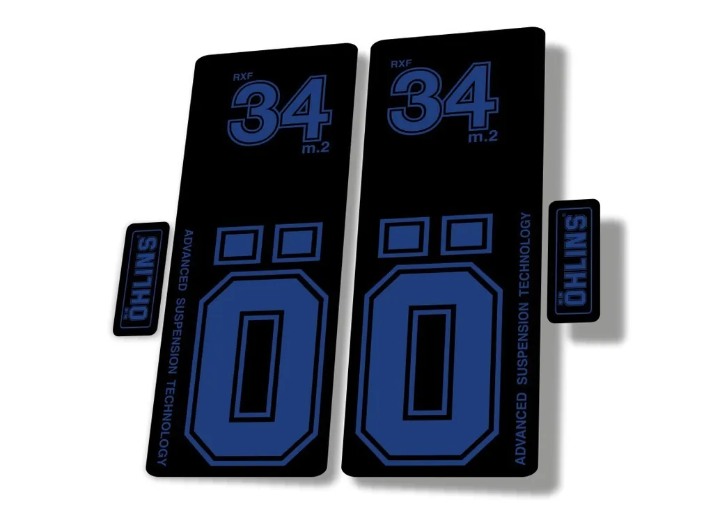 OHLINS RXF 34 M.2 2022 Fork Decal Mountain Bike Cycling Sticker Adhesive D.Blue