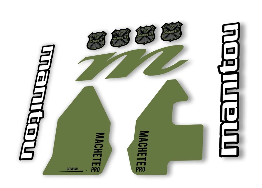Manitou Machette 100 Pro 2020 Fork Suspension Decal Kit Sticker Olive