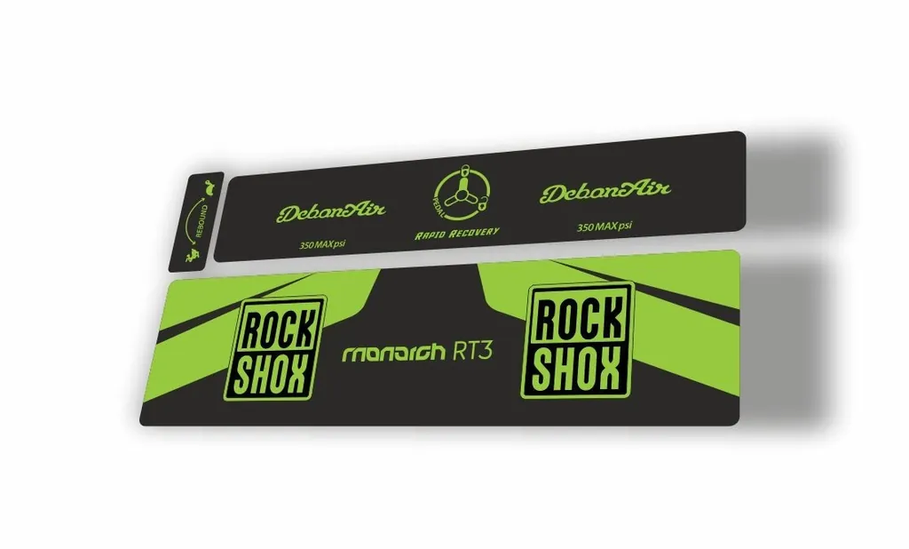 Rock Shox 2016 MONARCH RT3 Rear Shock MTB Decal Sticker Adhesive Green