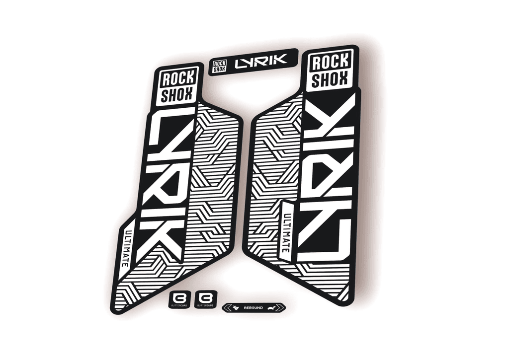 Rock Shox LYRIK ULTIMATE 2025 Flight Attendant Bike Cycling Decal Sticker White
