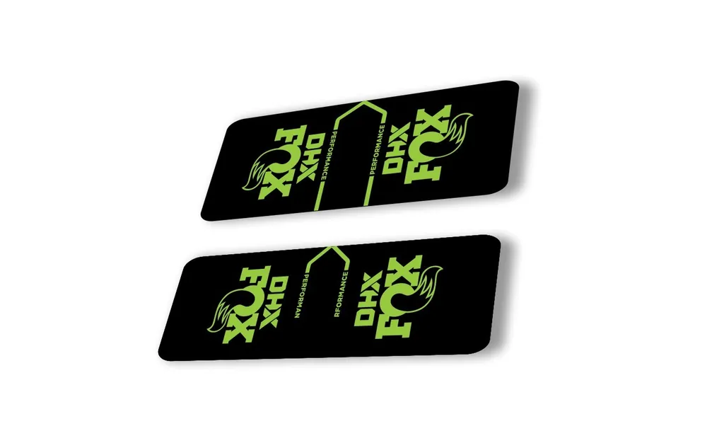 FOX DHX 2022 Performance Rear Shock Suspension Sticker Decal Adhesive Green