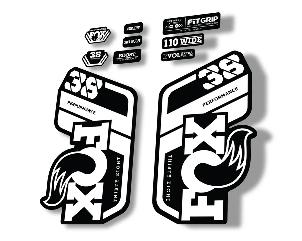 FOX 38 Performance 2021 Forks Suspension Factory Decal Sticker White