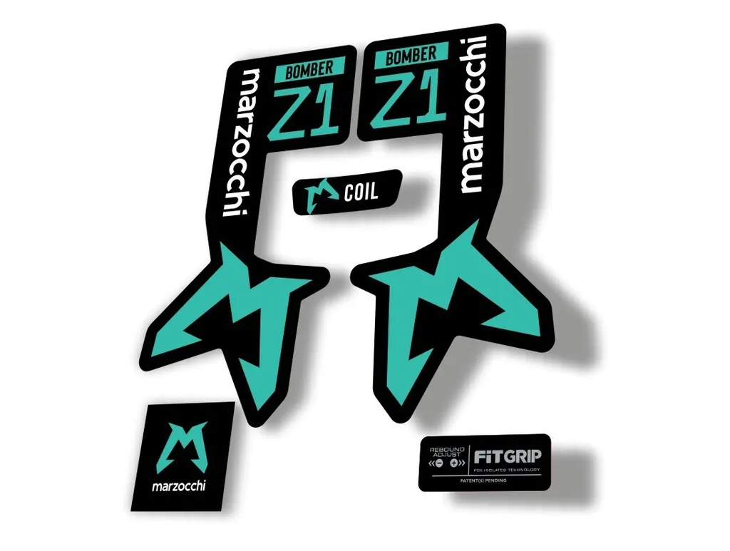Marzocchi Bomber Z1 2025 2025 Fork Suspension Sticker Decal Kit Adhesive Dolphin