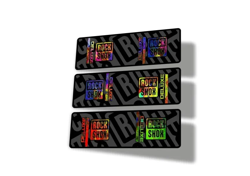 Rock Shox 2023 Deluxe Ultimate Rear Shock Decal Sticker Adhesive Set Oil Slick