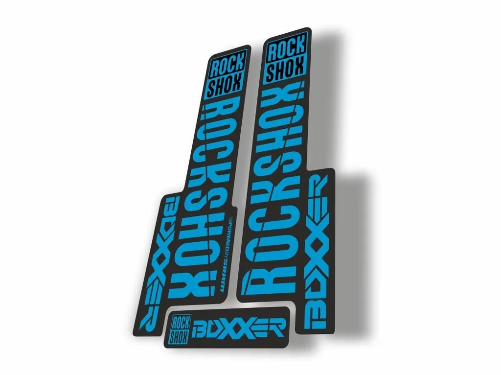 Rock Shox BOXXER 2018 Mountain Bike Cycling Decal Kit Sticker Adhesive Blue