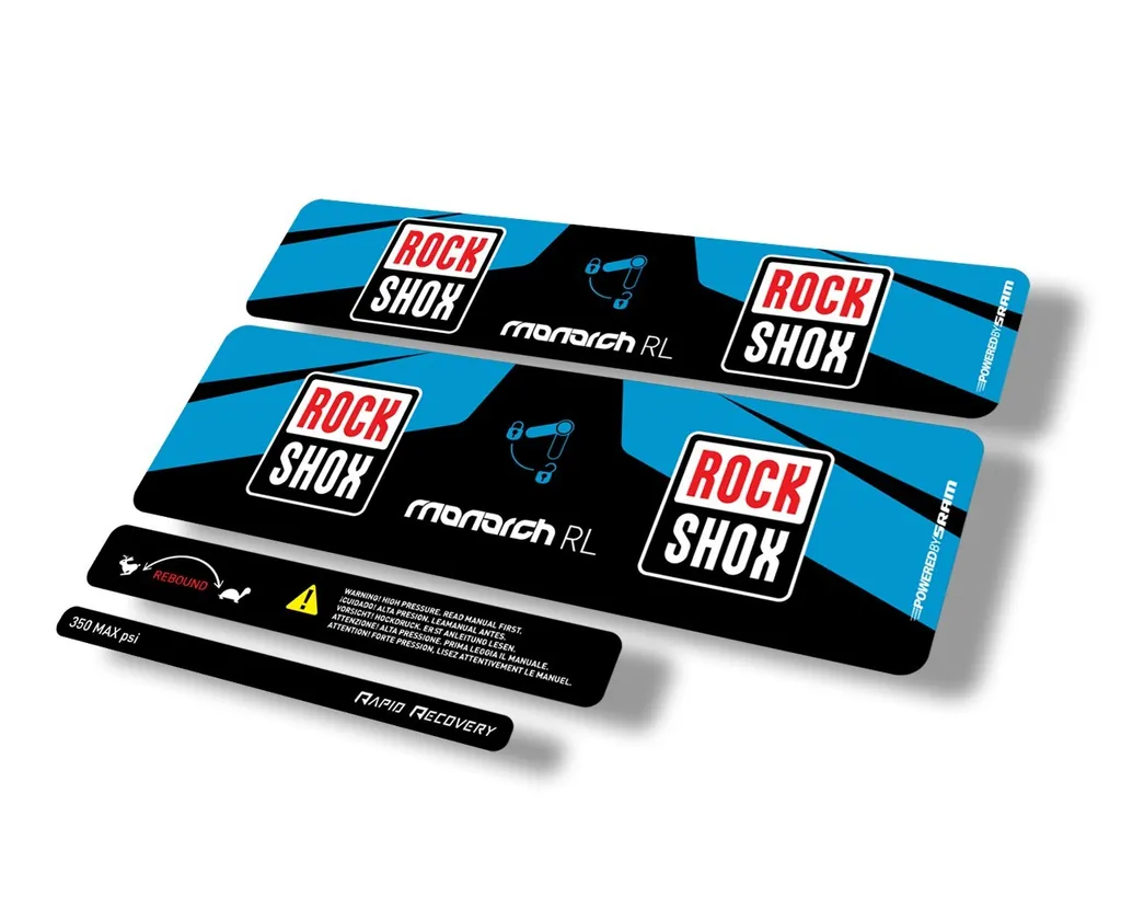 Rock Shox MONARCH RL 2016 Rear Shock Suspension Decal Sticker Adhesive Blue