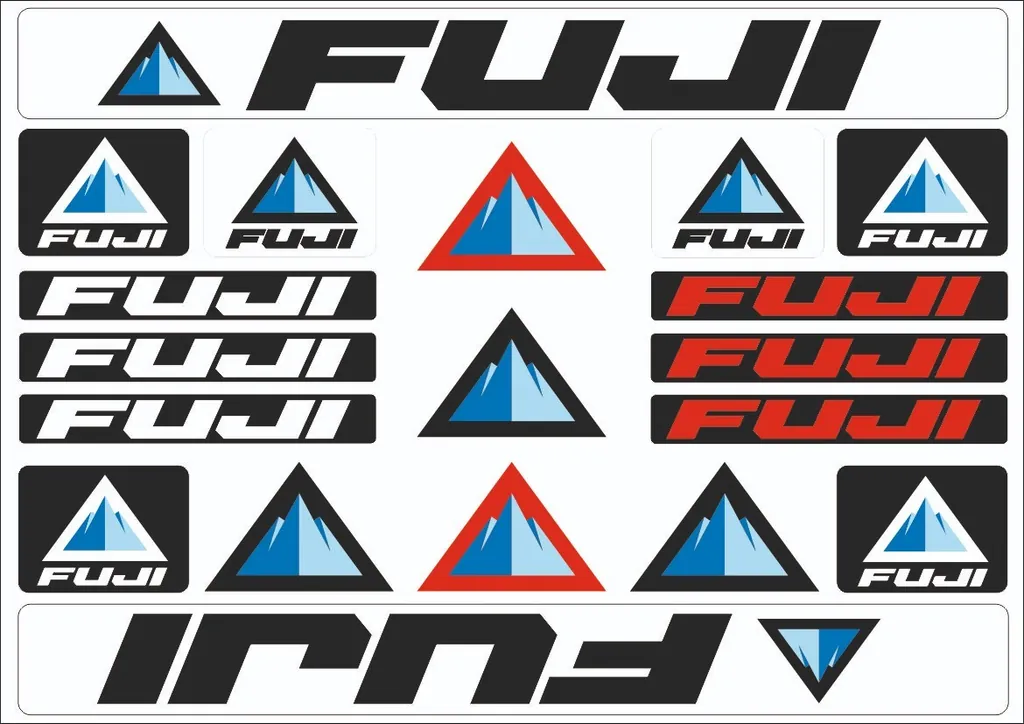 Bicycle Vinyl Frame Stickers – Compatible with FUJI Bikes – Black