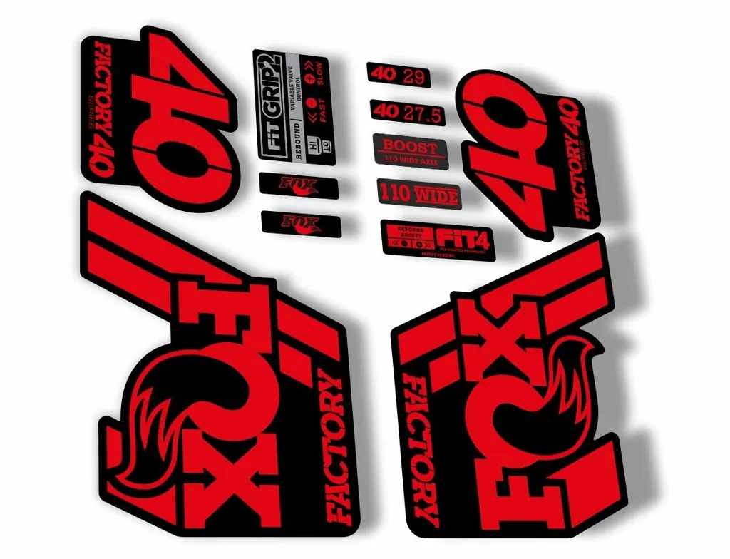 FOX 40 Float 2018-19 Forks Suspension Factory Decals Sticker Adhesive Red