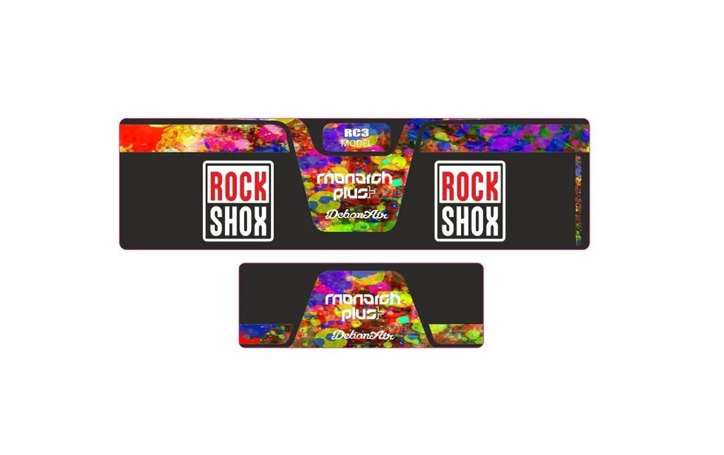 Rock Shox MONARCH Plus RC3 Debon Air Rear Shock Decal Sticker Adhesive Oil Slick