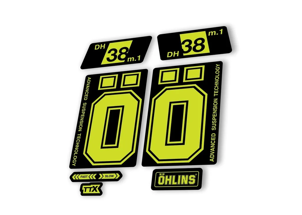 Ohlins DH38 M.1 2022 Fork Decal Mountain Bike Cycling Sticker Adhesiv Lime Green