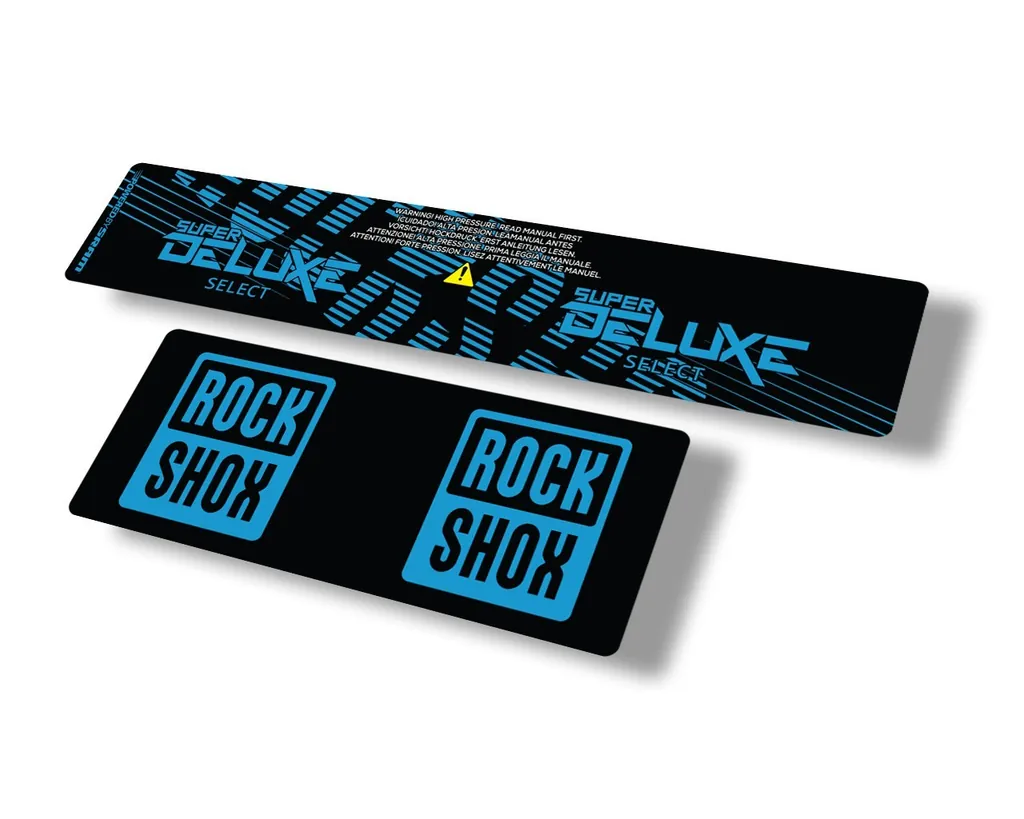 Rock Shox 2021 Super Deluxe Select Rear Shock Decal Sticker Adhesive Set Blue